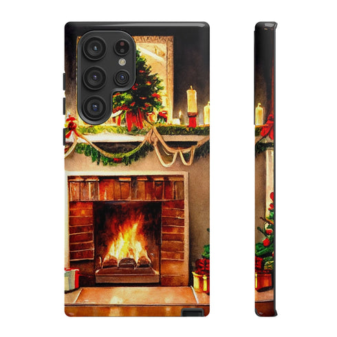 Warm Chirstmas Hearth - Impact Resistant Phone Case Samsung Galaxy S22 Ultra Glossy
